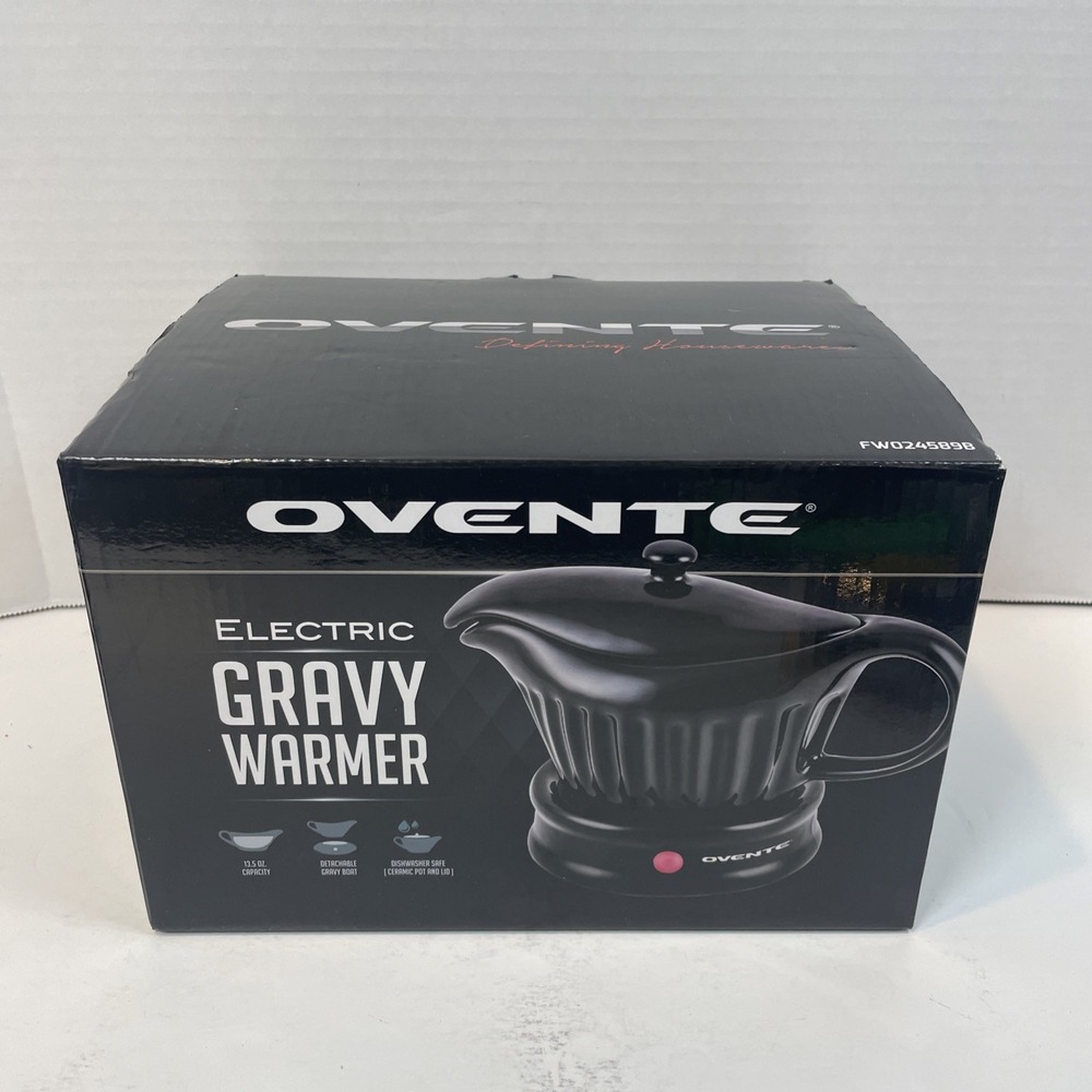 Ovente Electric Gravy Boat Warmer 13.5 Oz Ceramic Serving Bowl‎ NEW
